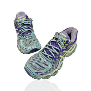 Women's Asics Gel-Nimbus 16 Running Shoes Sneakers Size 8 Purple Mint Athletic
